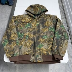 Bear River Camo Realtree Hoodie‎ Workwear Jacket Quilted Lined Size L